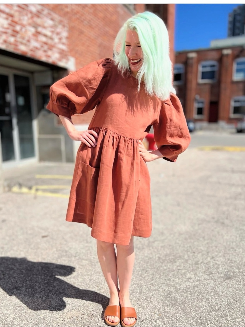 Birds of North America pink dress